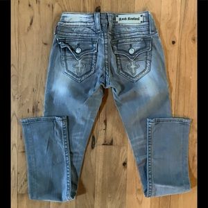 Rock Revival Celine Distressed GreyJeans, size 26